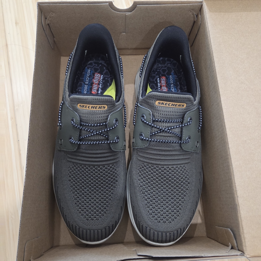 Skechers Men's Olive and Black Sneakers